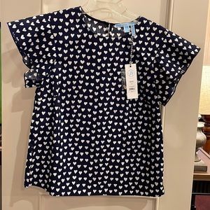 Navy Draper James Blouse